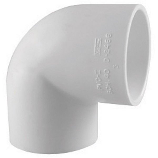 Bissell Homecare PVC 02300 0600 0.5 in. Slip x Slip PVC Pipe 90 Degree Elbow5, 25PK HO613486